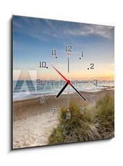 Obraz s hodinami 1D - 50 x 50 cm F_F63072638 - Sunset Beach