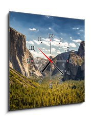 Obraz s hodinami 1D - 50 x 50 cm F_F63147895 - Yosemite National Park, Half Dome from Tunnel View