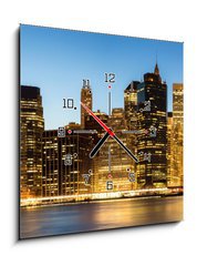 Obraz s hodinami 1D - 50 x 50 cm F_F64872508 - Panorama of New York City - Panorama New Yorku