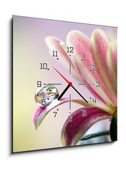 Obraz s hodinami   Flower, 50 x 50 cm