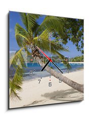 Obraz s hodinami 1D - 50 x 50 cm F_F65416367 - Tropical Paradise - Fiji - South Pacific Ocean