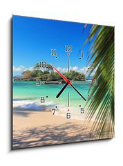 Obraz s hodinami   Karibik, 50 x 50 cm