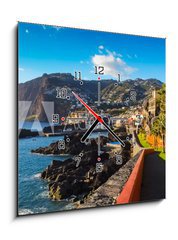 Obraz s hodinami 1D - 50 x 50 cm F_F66470048 - Madeira coastal view, looking South-Central