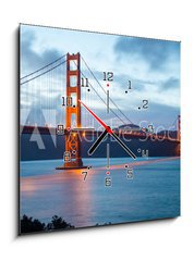 Obraz s hodinami 1D - 50 x 50 cm F_F66547787 - Famous Golden Gate Bridge in San Francisco