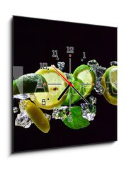 Obraz s hodinami   Mojito, 50 x 50 cm
