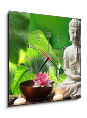 Obraz s hodinami 1D - 50 x 50 cm F_F68464506 - Buddha in meditation - Buddha v meditaci