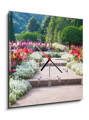 Obraz s hodinami 1D - 50 x 50 cm F_F69808368 - Flower Garden