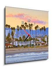 Obraz s hodinami 1D - 50 x 50 cm F_F69822660 - Santa Barbara from the pier