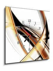 Obraz s hodinami 1D - 50 x 50 cm F_F69932881 - nowoczesna abstrakcja