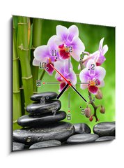 Obraz s hodinami 1D - 50 x 50 cm F_F71260094 - zen stones