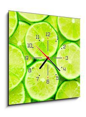 Obraz s hodinami 1D - 50 x 50 cm F_F71346931 - Lime Background