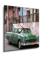 Obraz s hodinami   classic car  la havana  Cuba, 50 x 50 cm