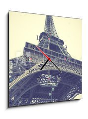 Obraz s hodinami 1D - 50 x 50 cm F_F72020312 - Paris - Pa