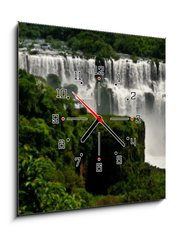 Obraz s hodinami   Iguazu falls, 50 x 50 cm