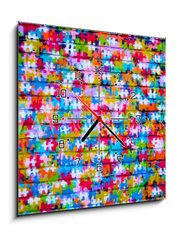 Obraz s hodinami 1D - 50 x 50 cm F_F74323678 - Puzzle Graffiti