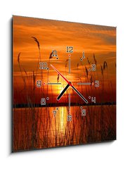 Obraz s hodinami 1D - 50 x 50 cm F_F7509903 - Sunset