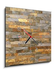 Obraz s hodinami 1D - 50 x 50 cm F_F75744500 - Stone tiles
