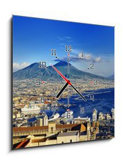 Obraz s hodinami   Naples and Vesuvius panoramic view, Napoli, Italy, 50 x 50 cm