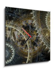 Obraz s hodinami 1D - 50 x 50 cm F_F78397269 - Fantasy steampunk design