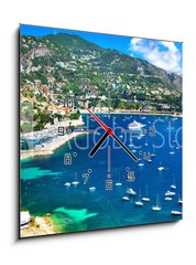 Obraz s hodinami   azure coast of France  panoramic view of Nice, 50 x 50 cm