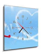 Obraz s hodinami 1D - 50 x 50 cm F_F79159751 - Cuore di nuvole