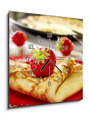 Obraz s hodinami 1D - 50 x 50 cm F_F7980387 - Pfannkuchen - palačinka