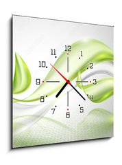 Obraz s hodinami 1D - 50 x 50 cm F_F80011553 - Abstract wave spring background