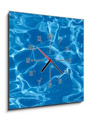 Obraz s hodinami 1D - 50 x 50 cm F_F81381061 - water background - pozadí vody