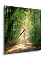 Obraz s hodinami 1D - 50 x 50 cm F_F8232027 - Strahlengang 3 - Paprsková cesta 3