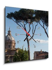 Obraz s hodinami 1D - 50 x 50 cm F_F83188340 - Tempio Antonino Faustina