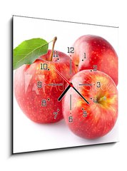 Obraz s hodinami   Red apples, 50 x 50 cm
