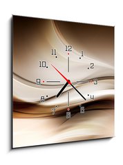 Obraz s hodinami 1D - 50 x 50 cm F_F87209939 - Gold Abstract Wave Art Composition Background - Zlato abstraktní vlna umění složení pozadí