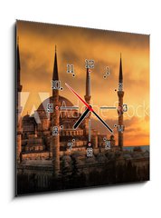 Obraz s hodinami   The Blue Mosque in Istanbul during sunset, 50 x 50 cm