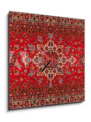 Obraz s hodinami   Old Persian carpet with pattern. top view, 50 x 50 cm