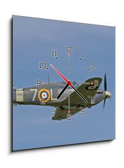 Obraz s hodinami 1D - 50 x 50 cm F_F898753 - 1941 hawker sea hurricane in flight