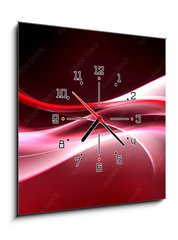 Obraz s hodinami 1D - 50 x 50 cm F_F90112890 - Abstract Red Background Design
