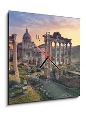 Obraz s hodinami 1D - 50 x 50 cm F_F98167076 - Roman Forum. Image of Roman Forum in Rome, Italy during sunrise.