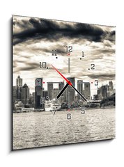 Obraz s hodinami 1D - 50 x 50 cm F_F98549145 - Sydney Harbour - Přístav Sydney