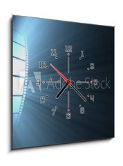 Obraz s hodinami 1D - 50 x 50 cm F_F9983390 - Filmstrip. Concept of industry cinematographic.
