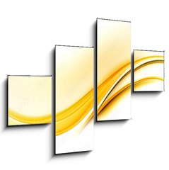 Obraz 4D tydln - 120 x 90 cm F_IB100723495 - Awesome Abstract Yellow Wave Design