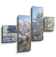 Obraz tydln 4D - 120 x 90 cm F_IB10232237 - frost and a blue sky