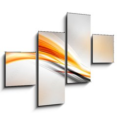 Obraz 4D tydln - 120 x 90 cm F_IB103336485 - Abstract Sun Gold Wave Design Background
