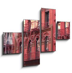 Obraz 4D tydln - 120 x 90 cm F_IB103342306 - New York City / Fire escape