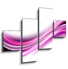 Obraz 4D tydln - 120 x 90 cm F_IB103742070 - Light Pink Waves Background