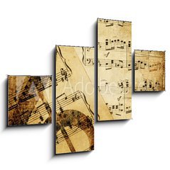 Obraz 4D tydln - 120 x 90 cm F_IB10573828 - vintage musical background