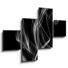 Obraz   Smoke abstract, isolated on black background., 120 x 90 cm