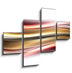 Obraz 4D tydln - 120 x 90 cm F_IB109610245 - Modern Shiny Abstract Wave Design