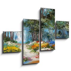Obraz 4D tydln - 120 x 90 cm F_IB113563503 - Oil painting landscape