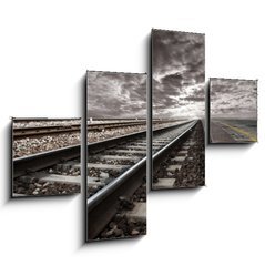 Obraz tydln 4D - 120 x 90 cm F_IB12591231 - railway