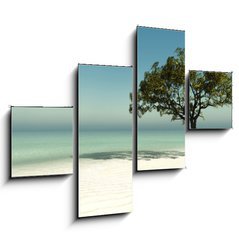 Obraz 4D tydln - 120 x 90 cm F_IB126560090 - tree on the beach